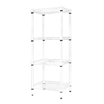 YO-LIFE 迷你層架 中鋼鐵材烤漆 塑膠配件  40 x 25 x 90cm  簡約白  4層