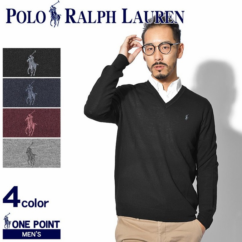 Polo Ralph Lauren ラルフローレン セーター ワンポイント Vネックセーター メンズ 通販 Lineポイント最大1 0 Get Lineショッピング