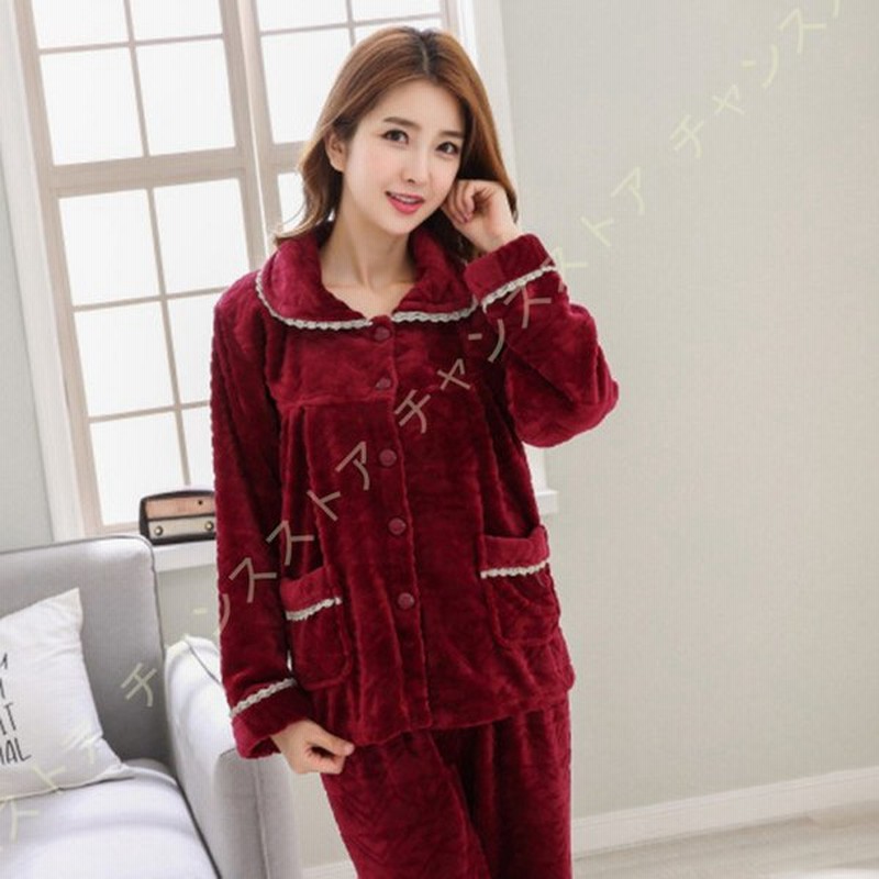 ヴィジョン ストリートウェア フランネル 部屋着 レディース 前開き パープル パジャマ 冬 秋冬 ルームウェア ナイティ 女性 ミセス クリスマス リゾート 女子会 通販 Lineポイント最大get Lineショッピング