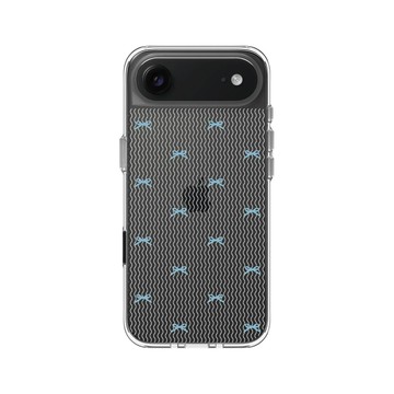 iPhone Air Clear Case（相機按鈕） 透明 - Pattern Play - 藍韻蝴蝶結
