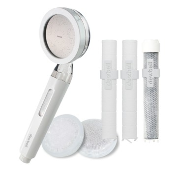 Dewbell Wise Eye 蓮蓬頭 + 蓮蓬頭濾芯 2入 + 沉積物濾芯 2入 + 活性碳濾芯 1入  1組  白色
