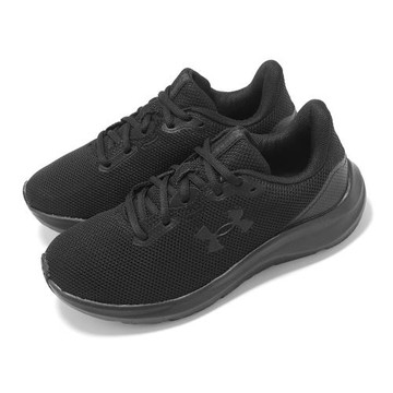 Under Armour 慢跑鞋 Charged Pursuit 4 女鞋 黑 緩衝 透氣 全黑 運動鞋 UA 3028261002