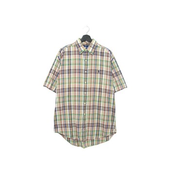 Back to Green-品牌襯衫 polo 藍黃綠 格紋 d-02 vintage shirt