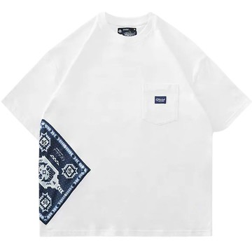 B-SIDE x JKS AGILITY OFF THE HOOK WIDE TEE 寬版 口袋方巾 短T (白色)