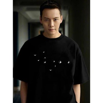 新款男裝上衣美式短袖t恤男潮牌夏季半袖男生寬松純棉衣服男士