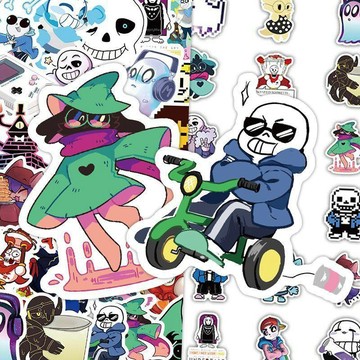 【台灣熱賣❤️】undertale傳說之下手帳貼 120張傳說之下貼紙人物周邊 彩繪貼畫裝飾手機殼平板裝飾貼紙 異形貼紙