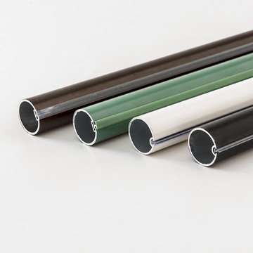 窗簾桿羅馬桿白黑色單桿雙桿現代簡約鋁合金鐵藝窗簾軌道桿子打孔