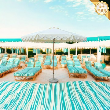 【加厚抗風】戶外遮陽傘 太陽傘 庭院傘 花園傘 沙灘傘 鋁合金傘骨 中柱傘 防水防曬 酒店別墅景區咖啡廳 商用遮陽