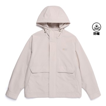 男女同款 PECCARY 2L 雙層防風連帽外套 - 米色