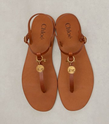 Chloé Chloé Charms leather thong sandals