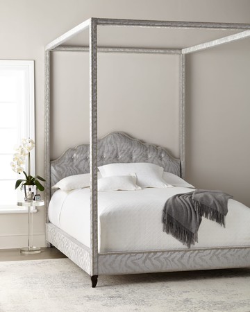 Athena Zebra Queen Canopy Bed