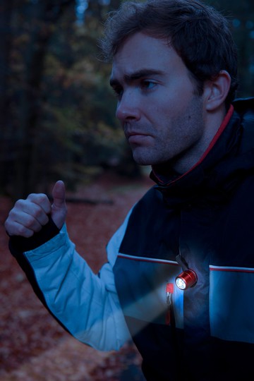 【客製化雷射刻印】夜間慢跑腳踏車照明燈(鐵灰)