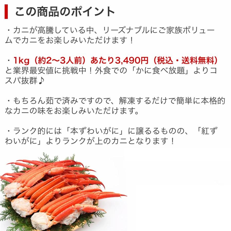 ＼年末予約可／ カニ かに 蟹 コスパ抜群！ 訳あり トゲずわいがに 2kg ※折れ足等が含まれます ズワイ ずわい 送料無料