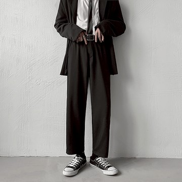 港風長褲ins春秋季西裝褲男生潮流韓版潮牌寬松垂感直筒墜感闊腿