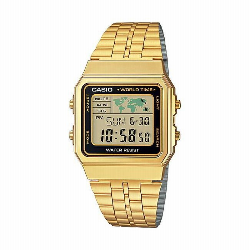 CASIO STANDARD カシオ スタンダード デジタル メタルバンド ゴールド