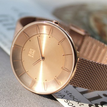 ZOOM｜FLOATING 光感美學米蘭腕錶-玫瑰金/35mm
