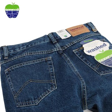 美國蘋果牛仔褲中老年純棉正品秋冬厚款商務直筒寬松texwood男褲