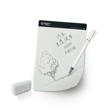 GREEN BOARD 8.5吋磁性電紙板-黑色 可重覆書寫 磁吸 局部修正 輕薄便利 AI多語言手寫辨識 數位化