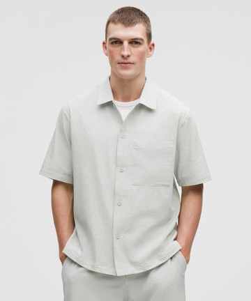 WovenAir Short-Sleeve Collared Shirt Size Large