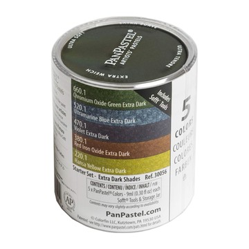 PANPASTEL 超柔軟藝術家粉彩餅組  入門款 超深色調 Set 5色  1組