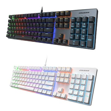 【享最高折300】COUGAR 美洲獅 Ultimus EX 機械式鍵盤/有線/紅軸/中文/1000Hz回報率 黑色/白色