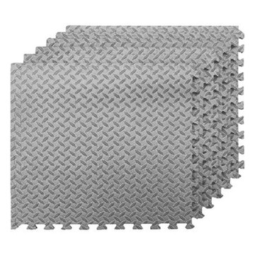 Sorianna 柔軟居家健身地墊  60 x 60 x 1.2cm  灰色  1組