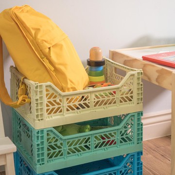 土耳其Aykasa折疊收納籃(M)-哈密瓜綠