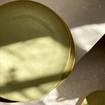 丹麥 Ferm Living FLOW 流動盤 檸檬黃 M