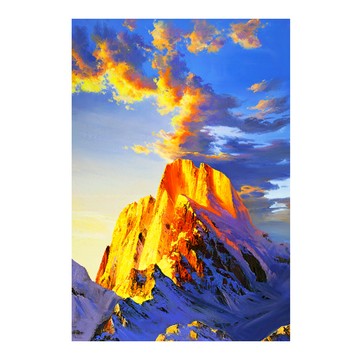 御畫房 日照金山 國家一級畫師手繪油畫6090cm(VF-101)