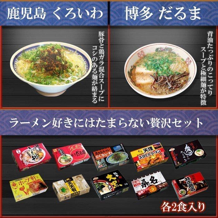 スタミナ満点！男性好みの名店ご当地ラーメン 10種類20食セット