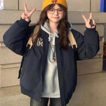 美式復古棒球服外套女2025春秋新款寬松百搭男女款開春夾克上衣潮