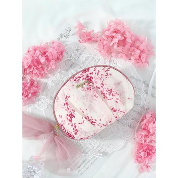 日本Raiponce 了花沙 貝殼包女士小布包便攜手拿包收納化妝包純色