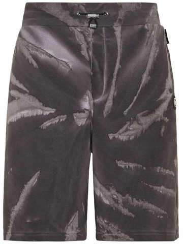 Philipp Plein - Tutti Frutti tie-dye Bermuda shorts - men - Polyester/Cotton - M - Grey