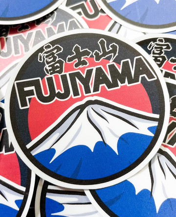 日式貼紙-富士山 FUJIYAMA  霧面超耐磨貼紙