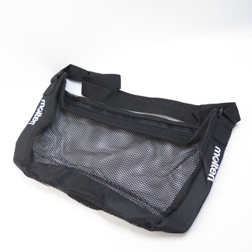 【iSport愛運動】MOLTEN 籃球網袋-球袋 黑(NB1B)