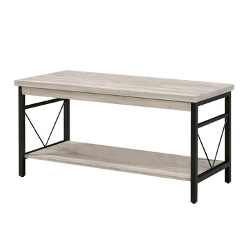 JP Kagu台灣製工業風大茶几-寬120cm(矮桌/咖啡桌/收納桌)木紋灰