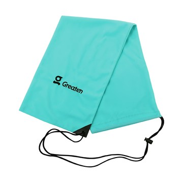 Greaten 極騰 羽球拍絨布束口袋 可容納兩支球拍 內裡柔細不傷球拍 摺疊好收納  1個  綠色  74 x 23cm