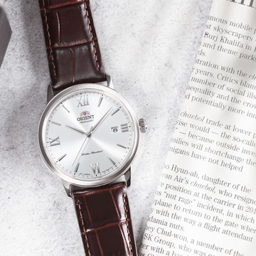 ORIENT 東方 DATE系列 紳士機械錶 新年開運 送禮推薦薦-白x咖啡/41.6mm RA-AC0F12S
