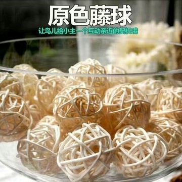 ⭐免運！臺灣出貨⭐鸚鵡藤球啃咬玩耍球訓練益智磨牙覓食互動玄風虎皮小寵鍛鍊用品【可開票】
