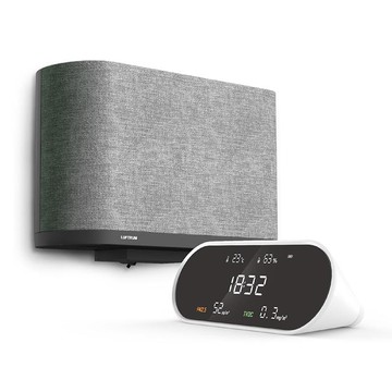 [優惠套組] LUFTRUM 瑞際 雙循環新風空氣清淨機NC200(太空灰)+六合一空氣品質檢測儀旗艦款-M01VC