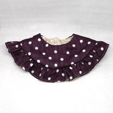 日本手工8層紗布褶邊360圓圍兜