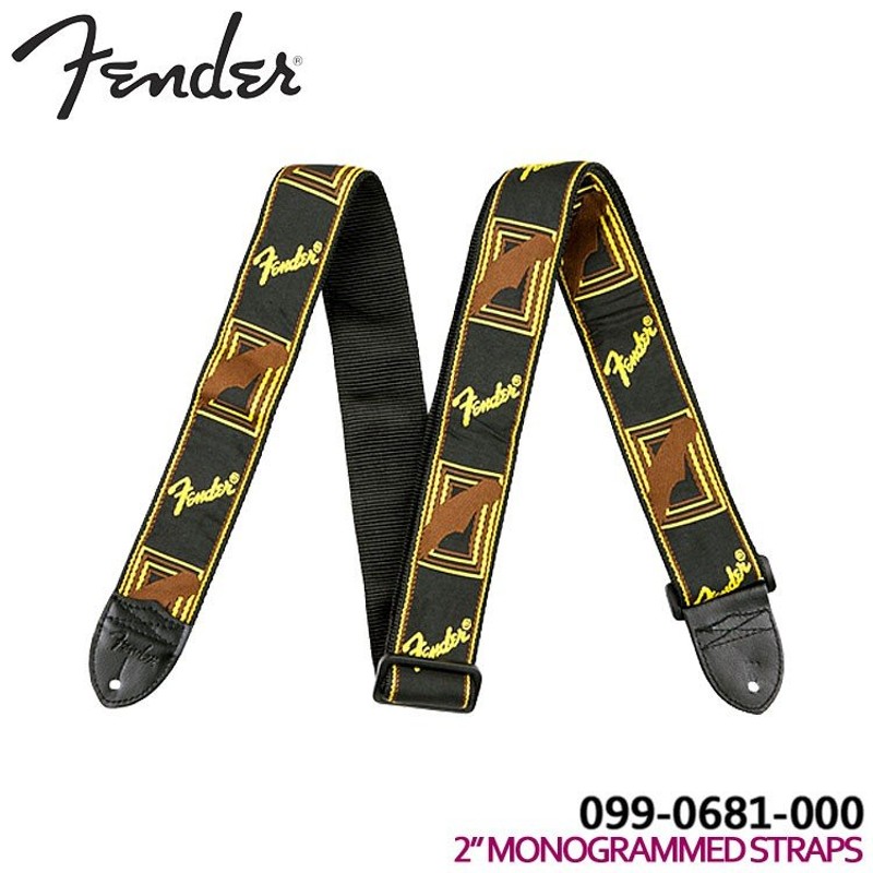 Fender ギターストラップ 2'' MONOGRAMMED STRAP 0990681000 Black ...