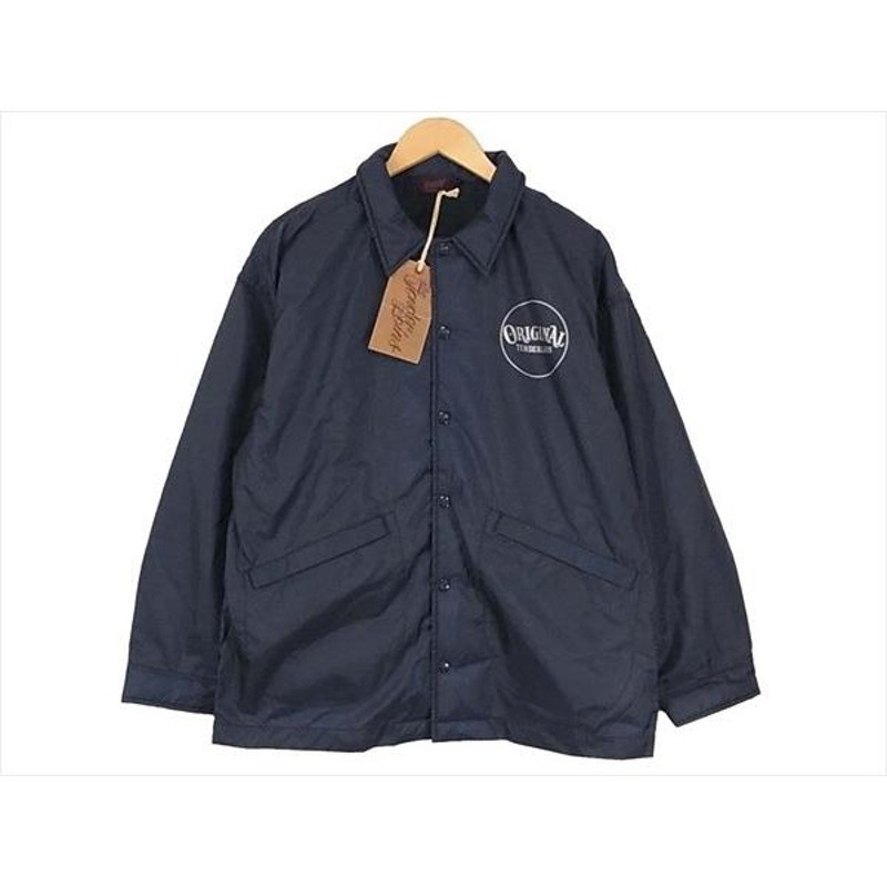 TENDERLOIN テンダーロイン T-NYLON COACH JKT QB グラフィックロゴナイロンコーチ ジャケット ネイビー系 S  【新古品】【未使用】【中古】 | LINEショッピング