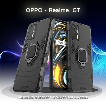 【嚴選外框】 鋼鐵人/俠 OPPO Realme GT 黑豹 磁吸 指環扣 支架 手機殼 軟殼 硬殼 盔甲 防摔 保護殼