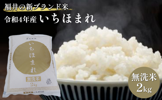 無洗米　いちほまれ2kg（令和５年産）福井の新ブランド米