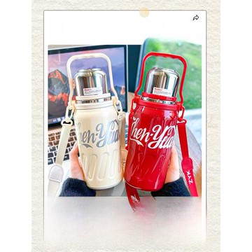 316不銹鋼大容量保溫杯男女士學生高顏值運動水杯可口可樂水壺瓶