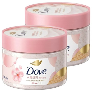 Dove 多芬 去角質身體磨砂膏 櫻花甜香  298g  2罐