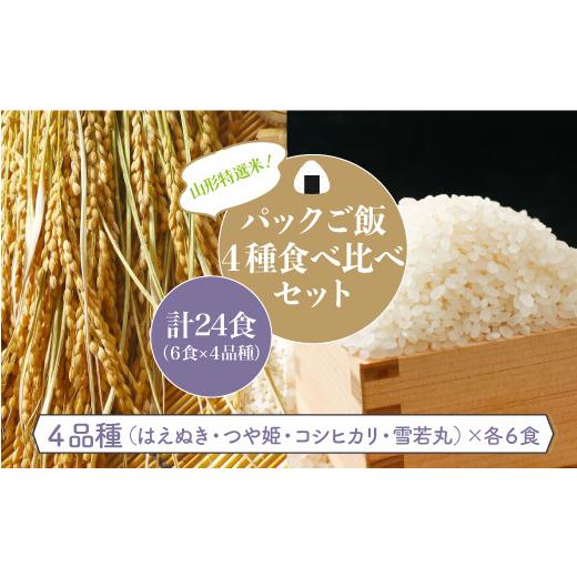 ふるさと納税 山形県 大蔵村 パックご飯　4品種食べ比べセット　計24食（6食×4品種）