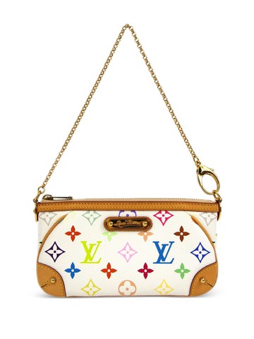 Louis Vuitton Pre-Owned - x Takashi Murakami 2013 Milla MM clutch bag - women - PVC - One Size - White