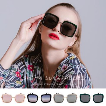 【SINYA】Polarized偏光太陽眼鏡 時尚復古方框墨鏡 韓版潮流墨鏡 輕量/防眩光/抗UV400 N180